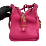 Pre-owned Saint Laurent Fuchsia Calfskin Leather Classic Medium Y Cabas Bag