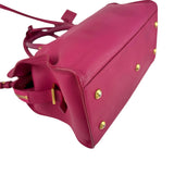 Pre-owned Saint Laurent Fuchsia Calfskin Leather Classic Medium Y Cabas Bag
