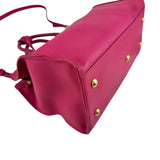 Pre-owned Saint Laurent Fuchsia Calfskin Leather Classic Medium Y Cabas Bag