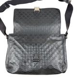 Pre-owned Gucci Black Guccissima Rubber Medium Messenger Bag