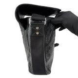 Pre-owned Gucci Black Guccissima Rubber Medium Messenger Bag