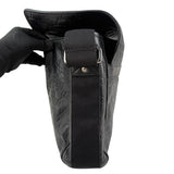 Pre-owned Gucci Black Guccissima Rubber Medium Messenger Bag