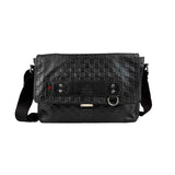 Gucci Black Guccissima Rubber Medium Messenger Bag