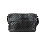 Gucci Black Guccissima Rubber Medium Messenger Bag