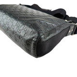 Pre-owned Gucci Black Guccissima Rubber Medium Messenger Bag