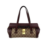 Gucci Beige/Ebony GG Canvas Bamboo Bullet Tote bag