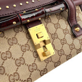 Pre-owned Gucci Beige/Ebony GG Canvas Bamboo Bullet Tote bag