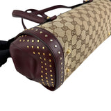 Pre-owned Gucci Beige/Ebony GG Canvas Bamboo Bullet Tote bag
