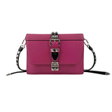 Prada Pink City Calf and Saffiano Leather Studded Elektra Crossbody Bag