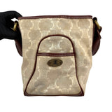 Pre-owned Celine Brown/Beige Macadam Canvas Leather Boogie Tote tote bag