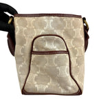Pre-owned Celine Brown/Beige Macadam Canvas Leather Boogie Tote tote bag