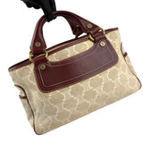 Pre-owned Celine Brown/Beige Macadam Canvas Leather Boogie Tote tote bag