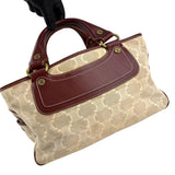 Pre-owned Celine Brown/Beige Macadam Canvas Leather Boogie Tote tote bag