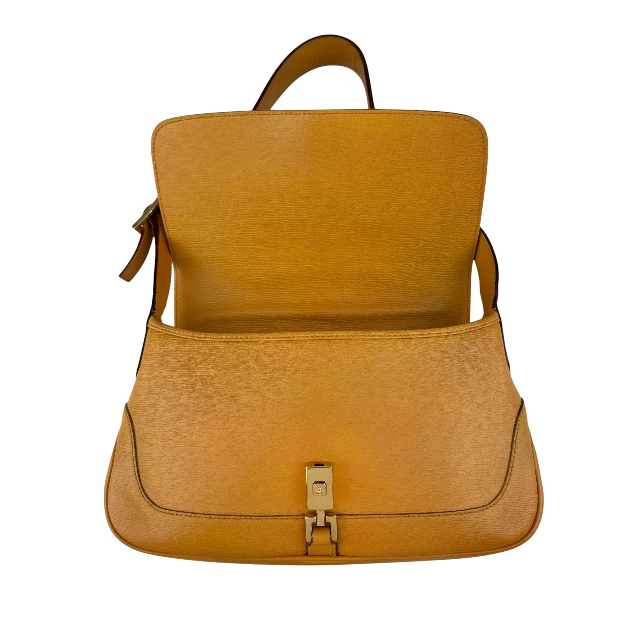 Pre-owned Gucci Jackie Caramel Tan Brown Leather Hobo Shoulder Bag