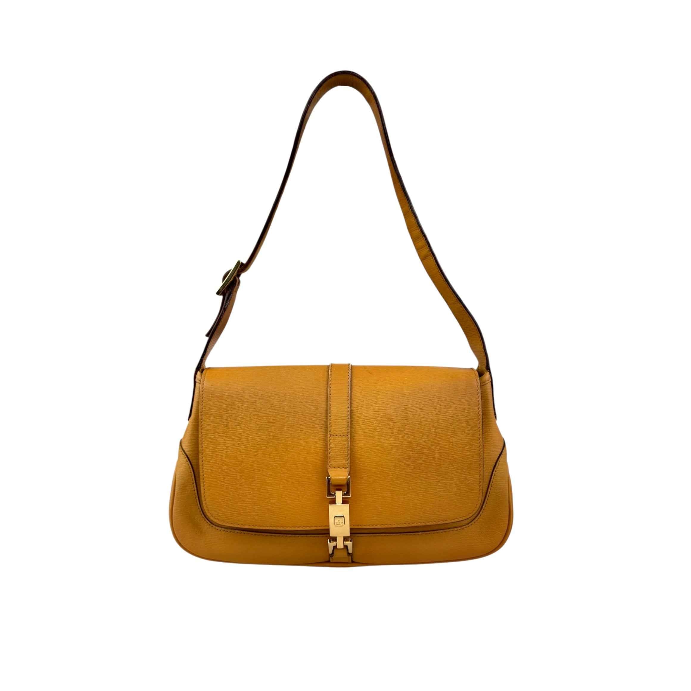 Gucci Jackie Caramel Tan Brown Leather Hobo Shoulder Bag