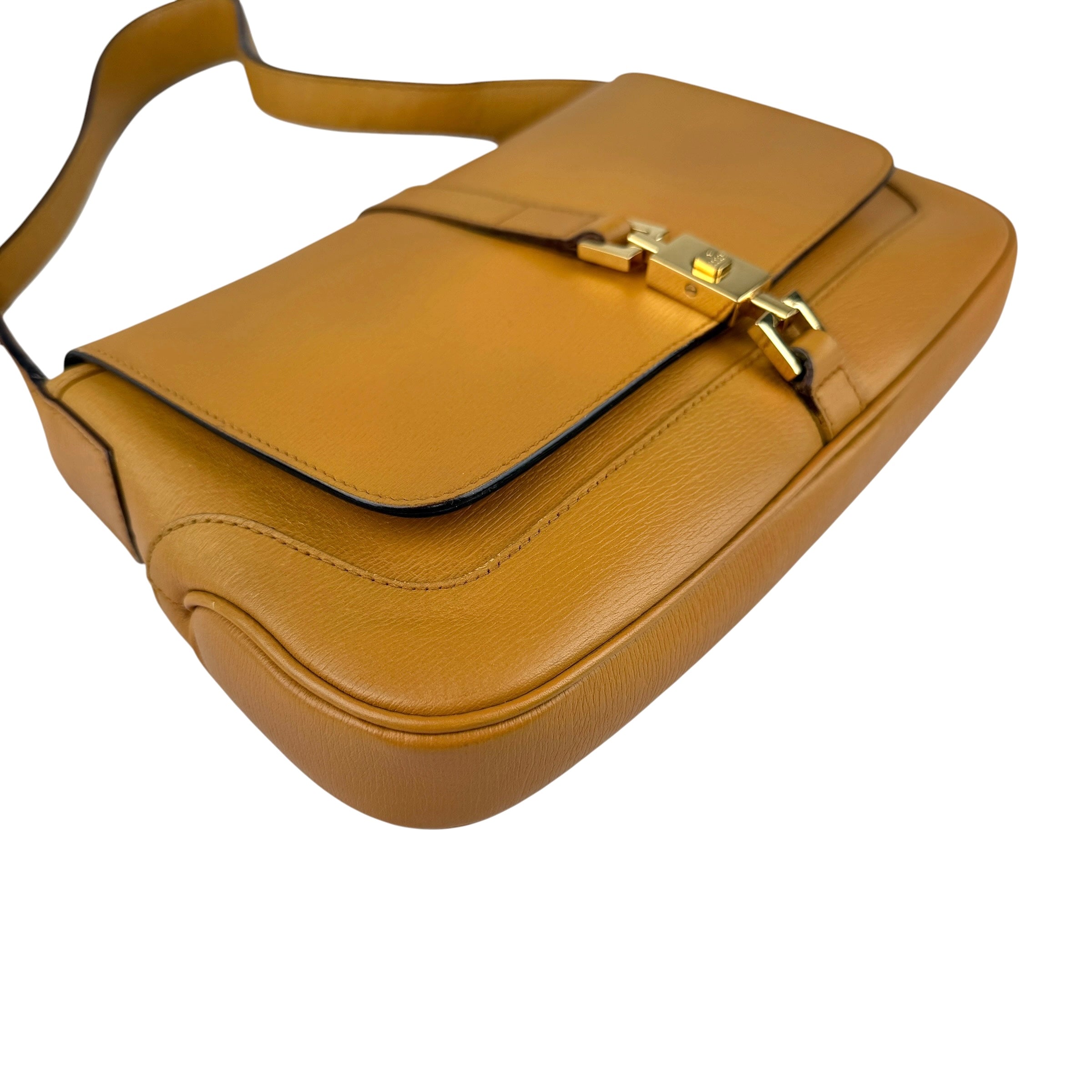 Pre-owned Gucci Jackie Caramel Tan Brown Leather Hobo Shoulder Bag