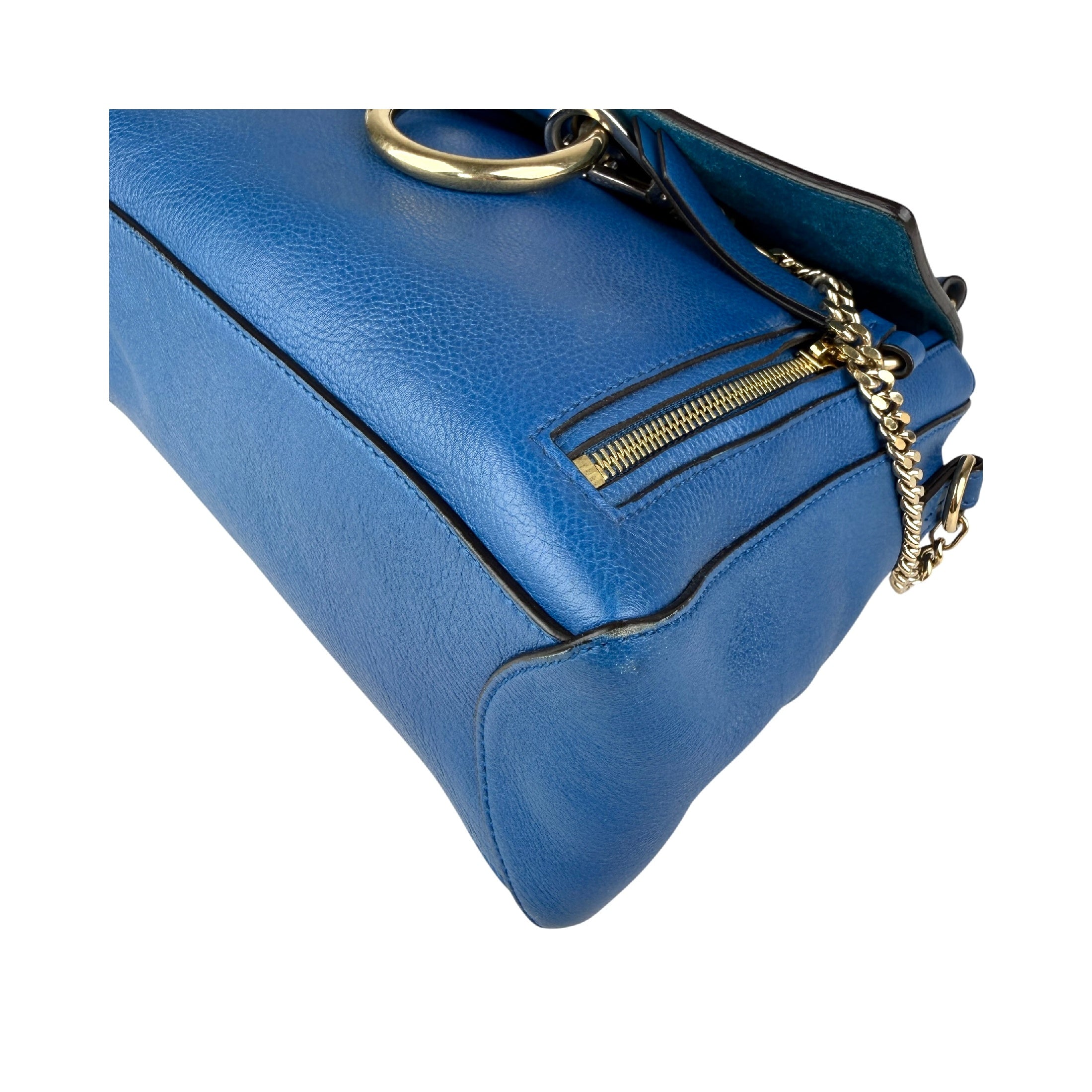 Pre-owned Chloé Crossbody Faye Day Navy Ink Blue Leather Shoulder Bag