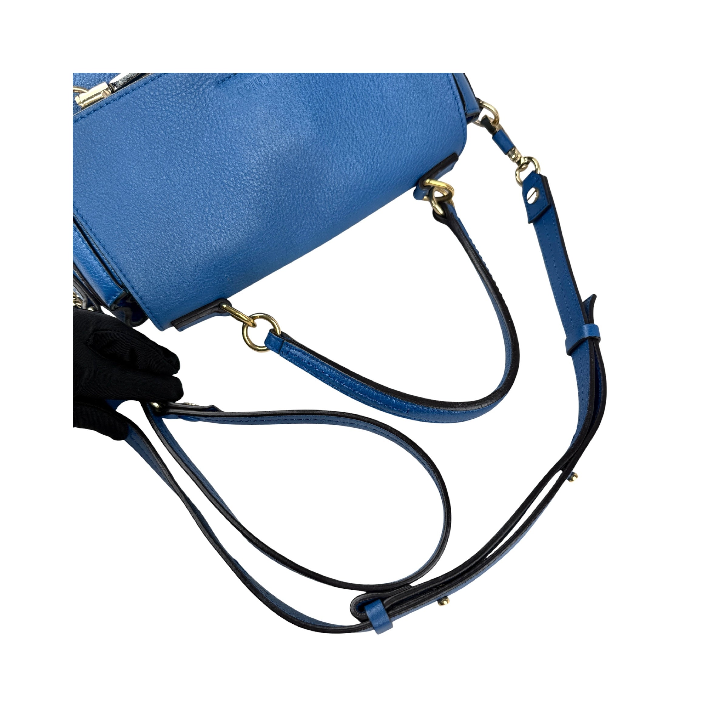 Pre-owned Chloé Crossbody Faye Day Navy Ink Blue Leather Shoulder Bag