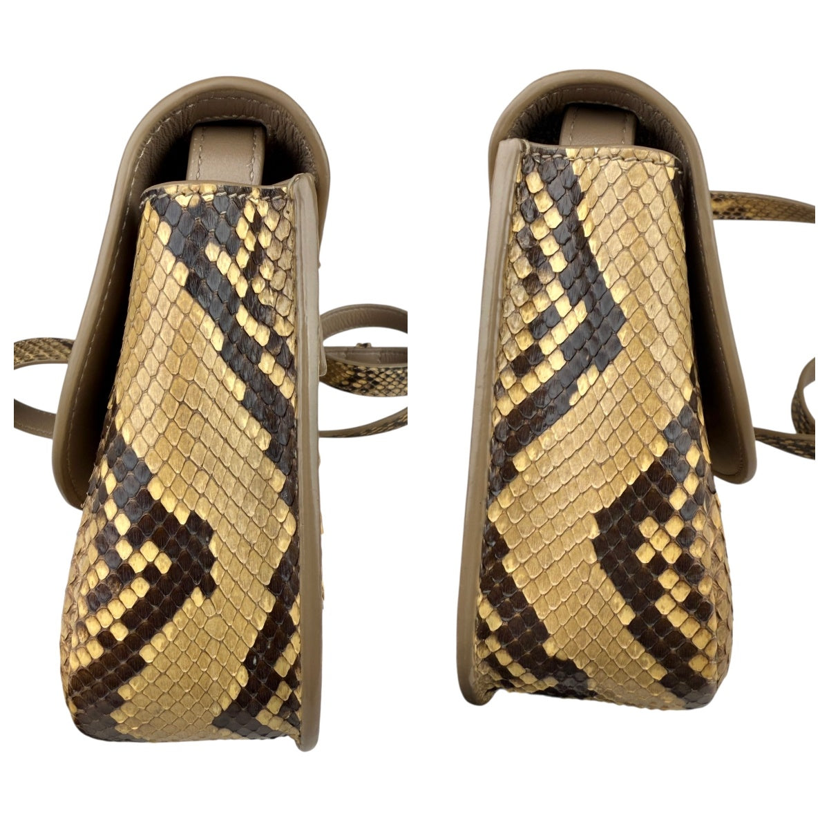 Pre-owned saint-laurent-python-crossbody-bag-front