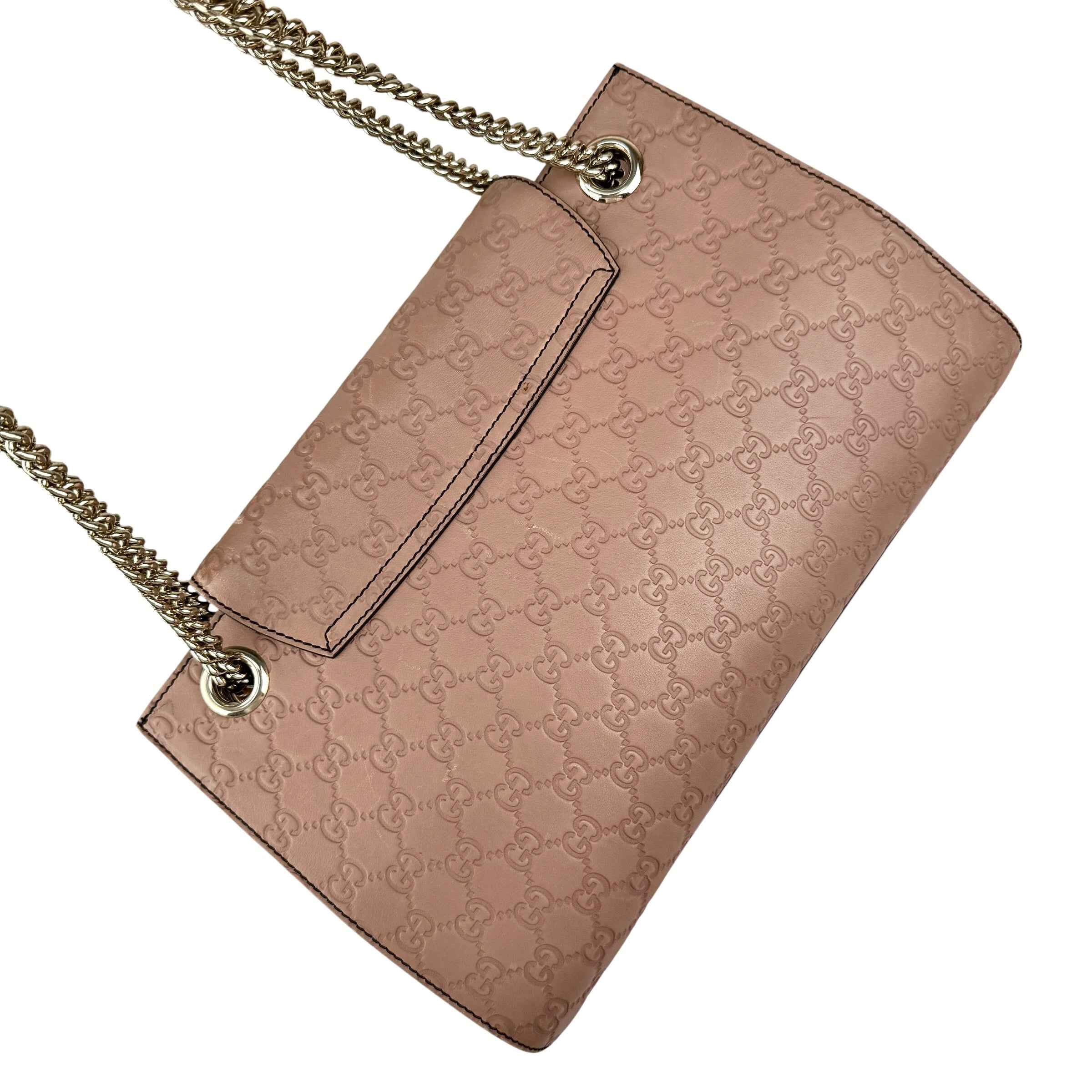 Gucci Camelia Guccissima Leather Emily Chain Shoulder Bag