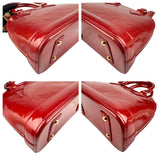 Pre-owned Louis Vuitton Red Monogram Vernis Leather Alma BB bag