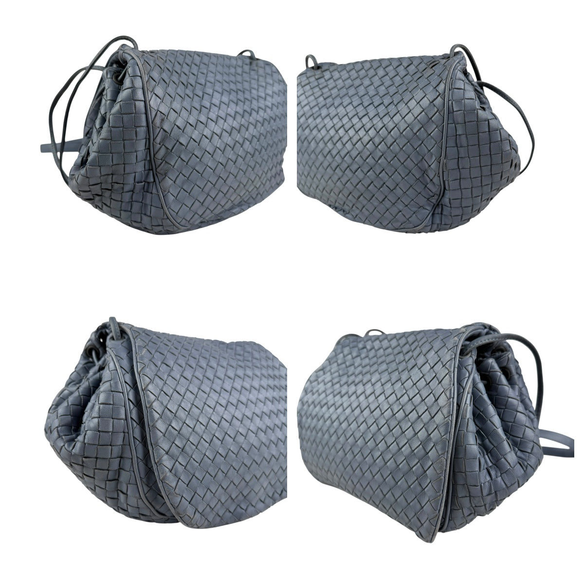 Pre-owned bottega veneta intrecciato flap crossbody front