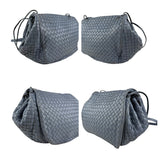 Pre-owned bottega veneta intrecciato flap crossbody front
