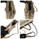 Pre-owned gucci rose gold leather medium bright bit tote front