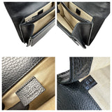 gucci black grained leather medium dionysus shoulder bag inside pocket detail