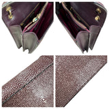 Pre-owned bvlgari-plum-stingray-leather-medium-serpenti-forever-shoulder-bag-front-view