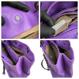 Pre-owned bottega veneta intrecciato purple tote bag front