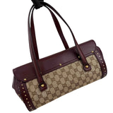 Gucci Beige/Ebony GG Canvas Bamboo Bullet Tote bag