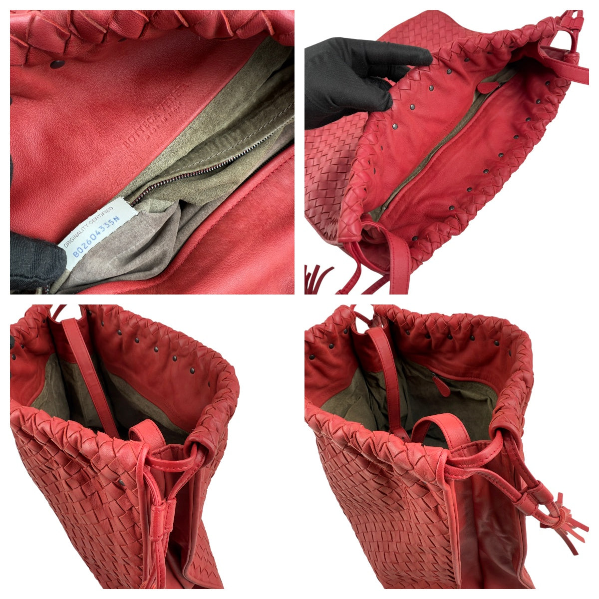Pre-owned bottega veneta intrecciato leather shoulder bag front