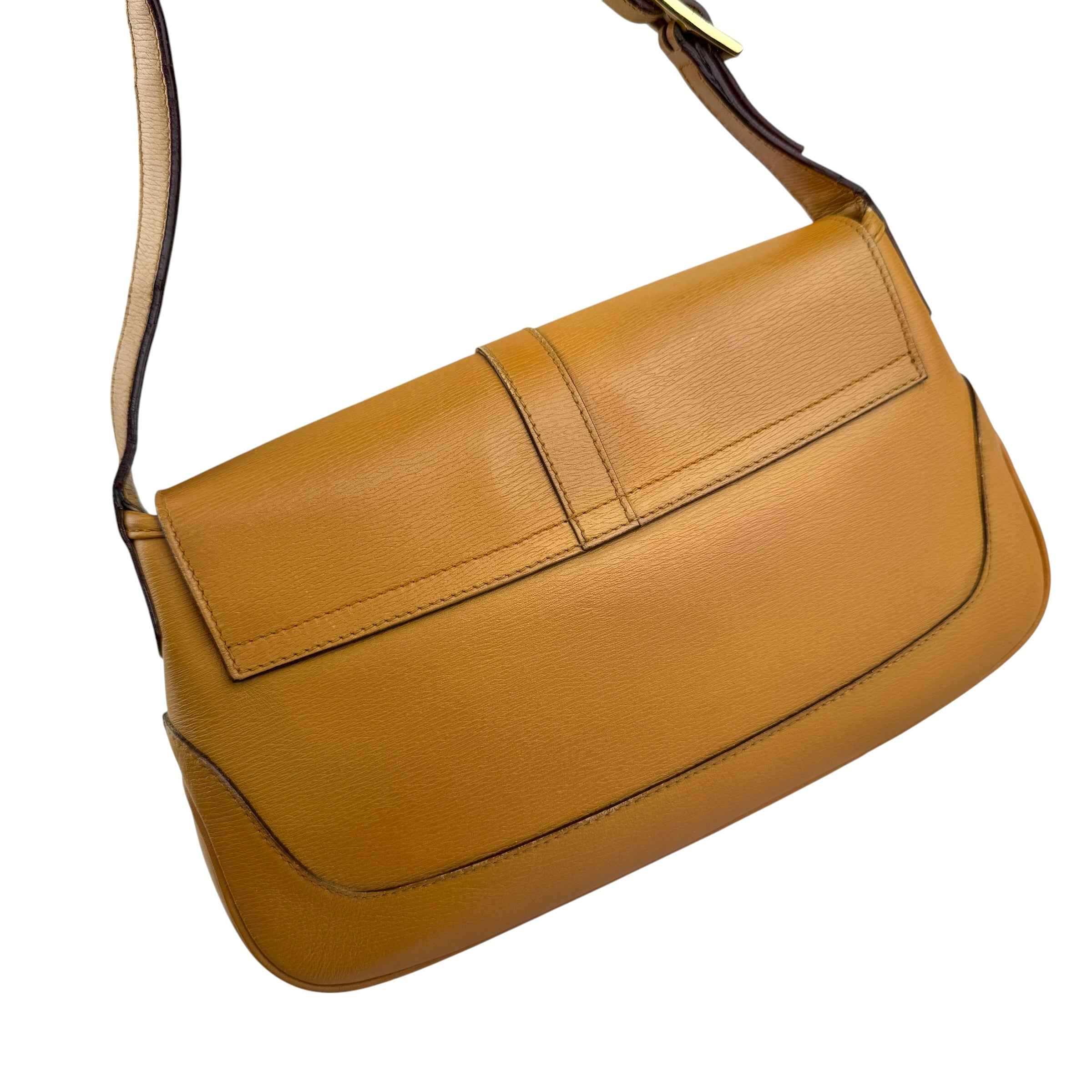 Gucci Jackie Caramel Tan Brown Leather Hobo Shoulder Bag