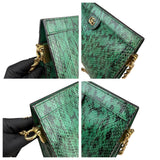Pre-owned gucci-ophidia-emerald-snakeskin-front-view