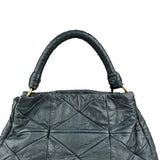Pre-owned Miu Miu Dark Green Leather Quilted Top Handle Bag