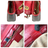 Gucci Black/RedQuilted Leather Marmont Torchon Flap Bag