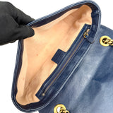Pre-owned Gucci Matelasse Diagonal Torchon GG Marmont Shoulder Bag