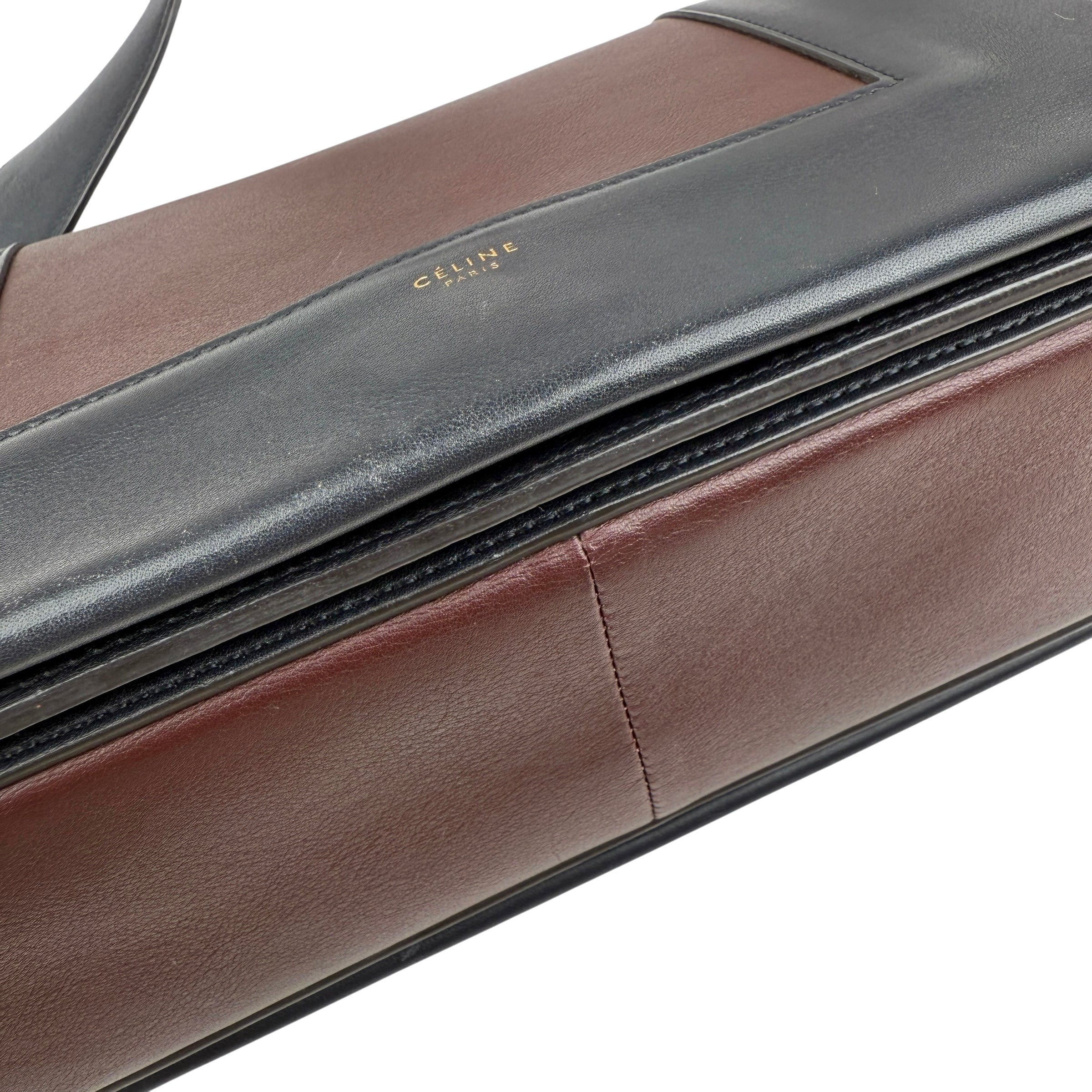 Pre-owned celine frame leather crossbody bag front