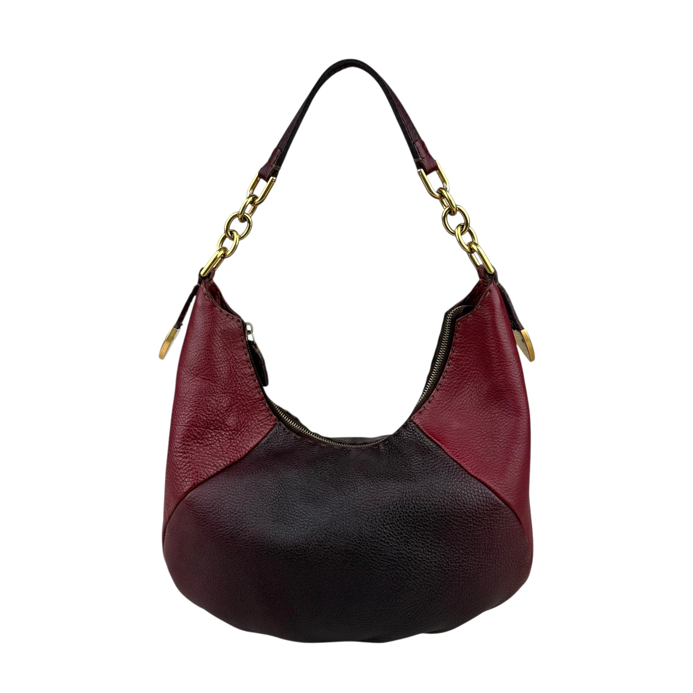 fendi-selleria-leather-chain-hobo-shoulder-tote-bag-front
