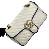 Gucci Matelasse Diagonal Torchon GG Marmont Shoulder Bag
