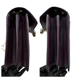 Pre-owned bvlgari-plum-stingray-leather-medium-serpenti-forever-shoulder-bag-front-view