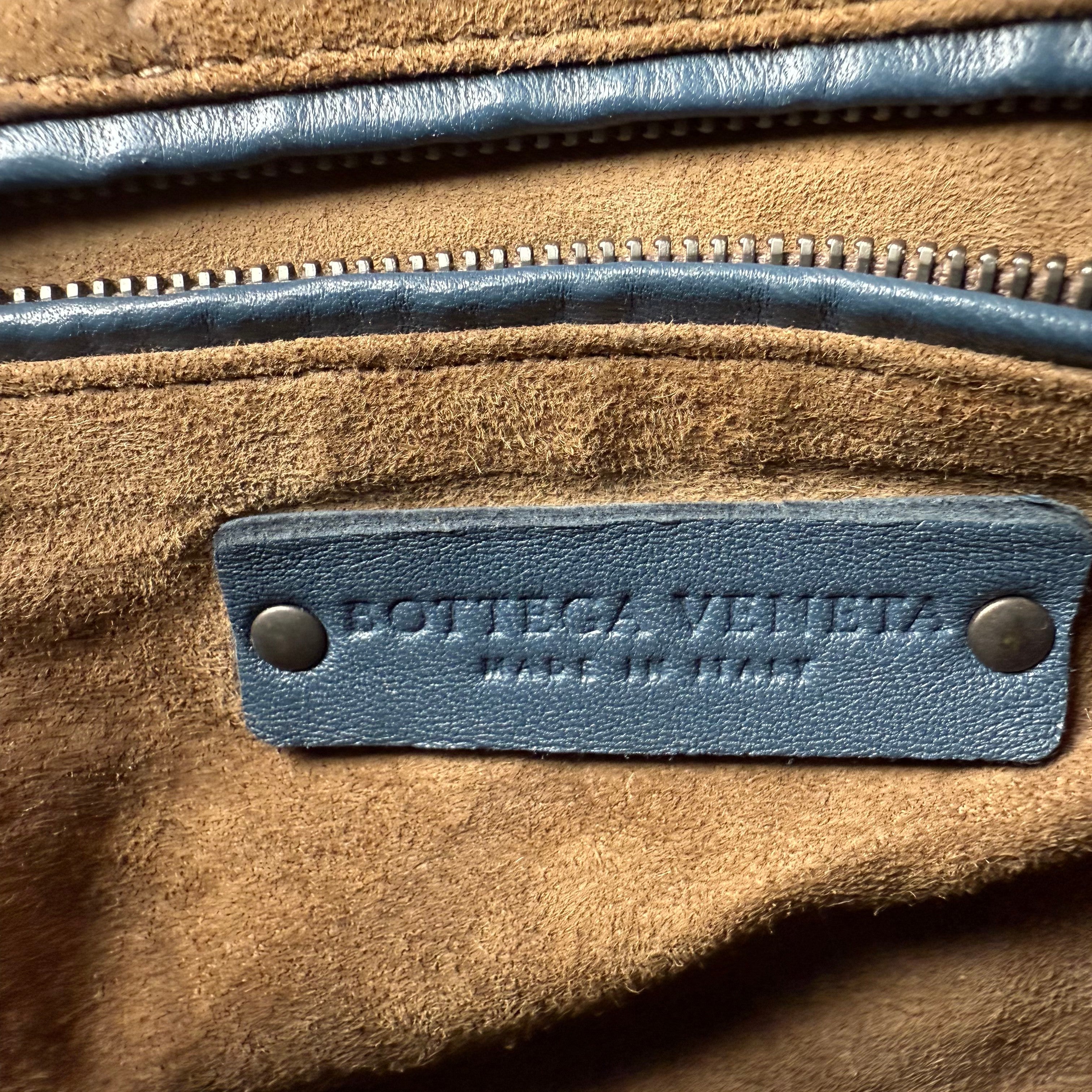 Pre-owned bottega-veneta-nappa-intrecciato-mosaic-boston-mist-brique-front