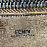 Pre-owned Fendi Beige gesteppte Dotcom-Schultertasche Braun bag