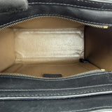 Pre-owned celine-luggage-nano-shopper-black-blue-beige-handbag-front