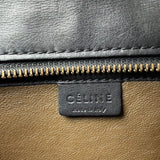 Pre-owned celine-luggage-nano-shopper-black-blue-beige-handbag-front