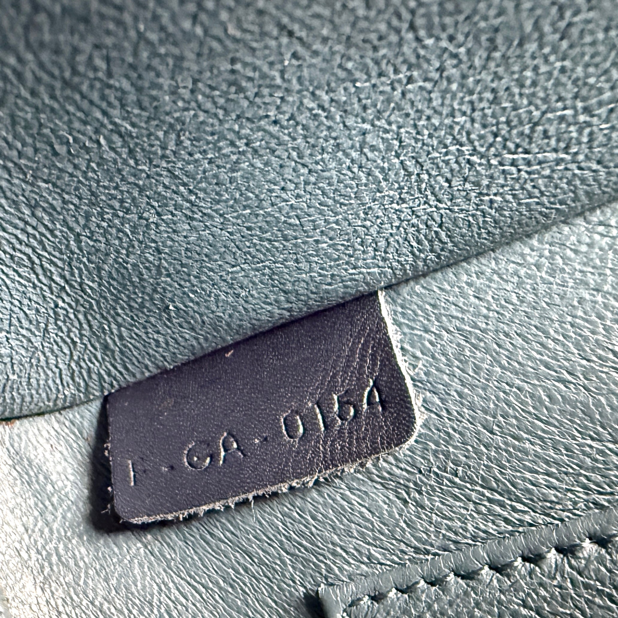 Pre-owned celine-luggage-nano-tricolor-blue-dark-blue-grey-leather-handbag-front