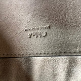 Pre-owned chloe-faye-chain-gray-blue-suede-leather-crossbody-bag-front