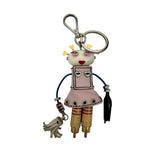 Prada Cheer Robot Keychain In Light Pink