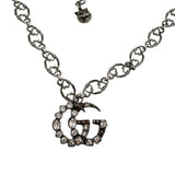 Gucci Silver Crystal GG Necklace